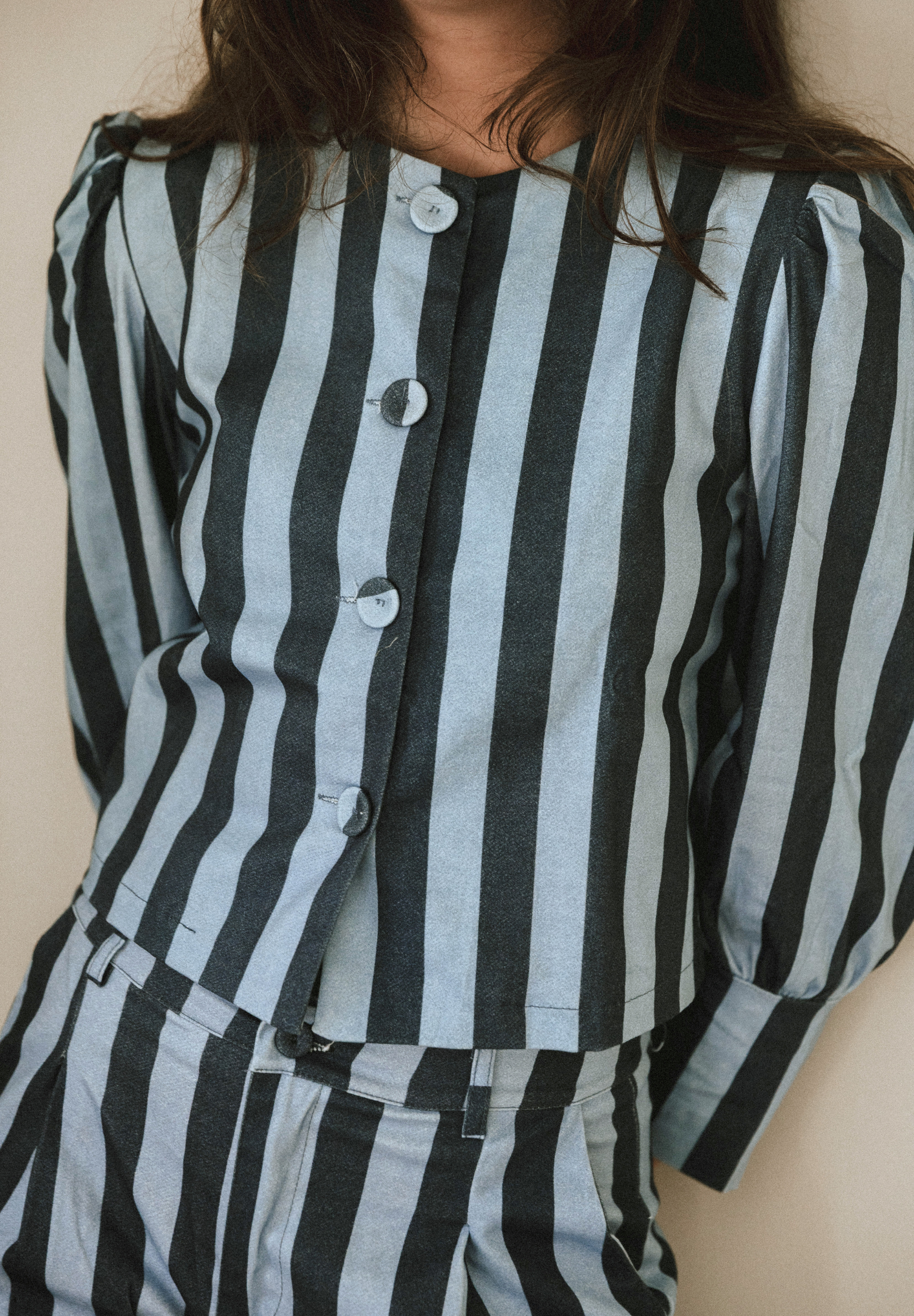 Chaqueta rayas azul Pepper