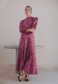 Falda bordada magenta Árdea