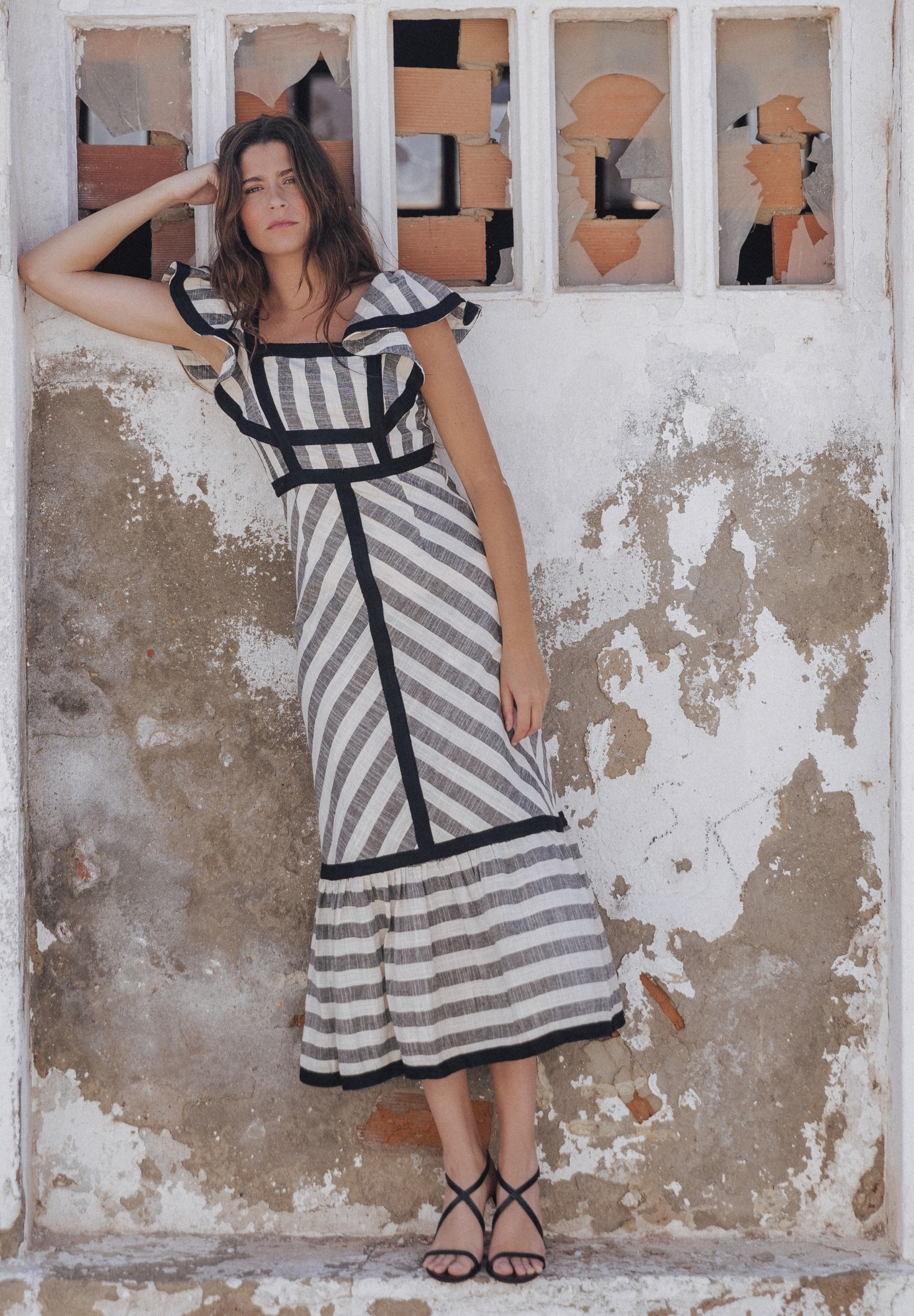 Vestido rayas gris Tivol