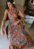 Vestido midi salmón Folk
