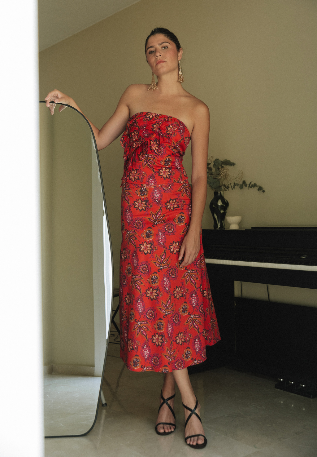 Top volantes coral Juno