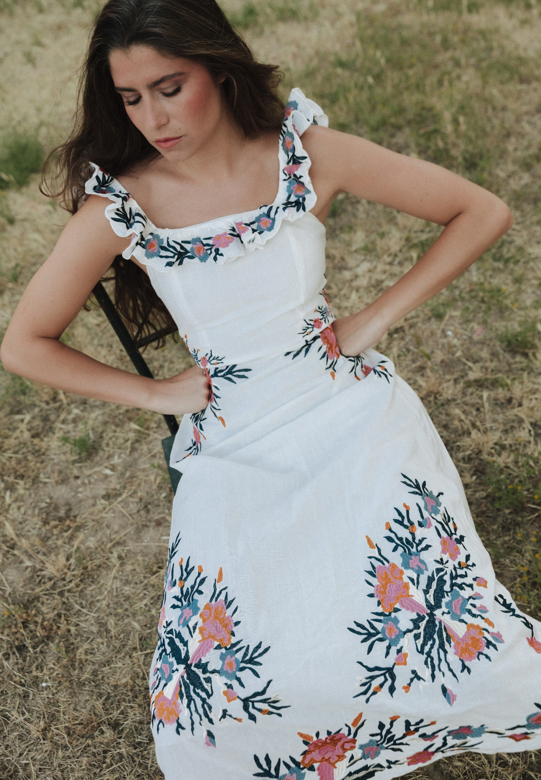 Vestido bordado Jais