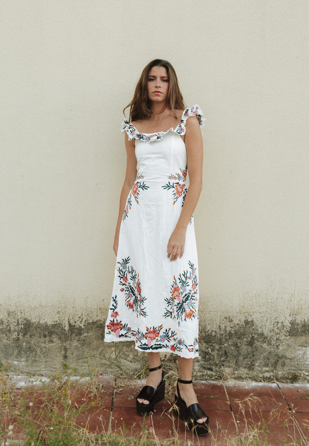 Vestido bordado Jais
