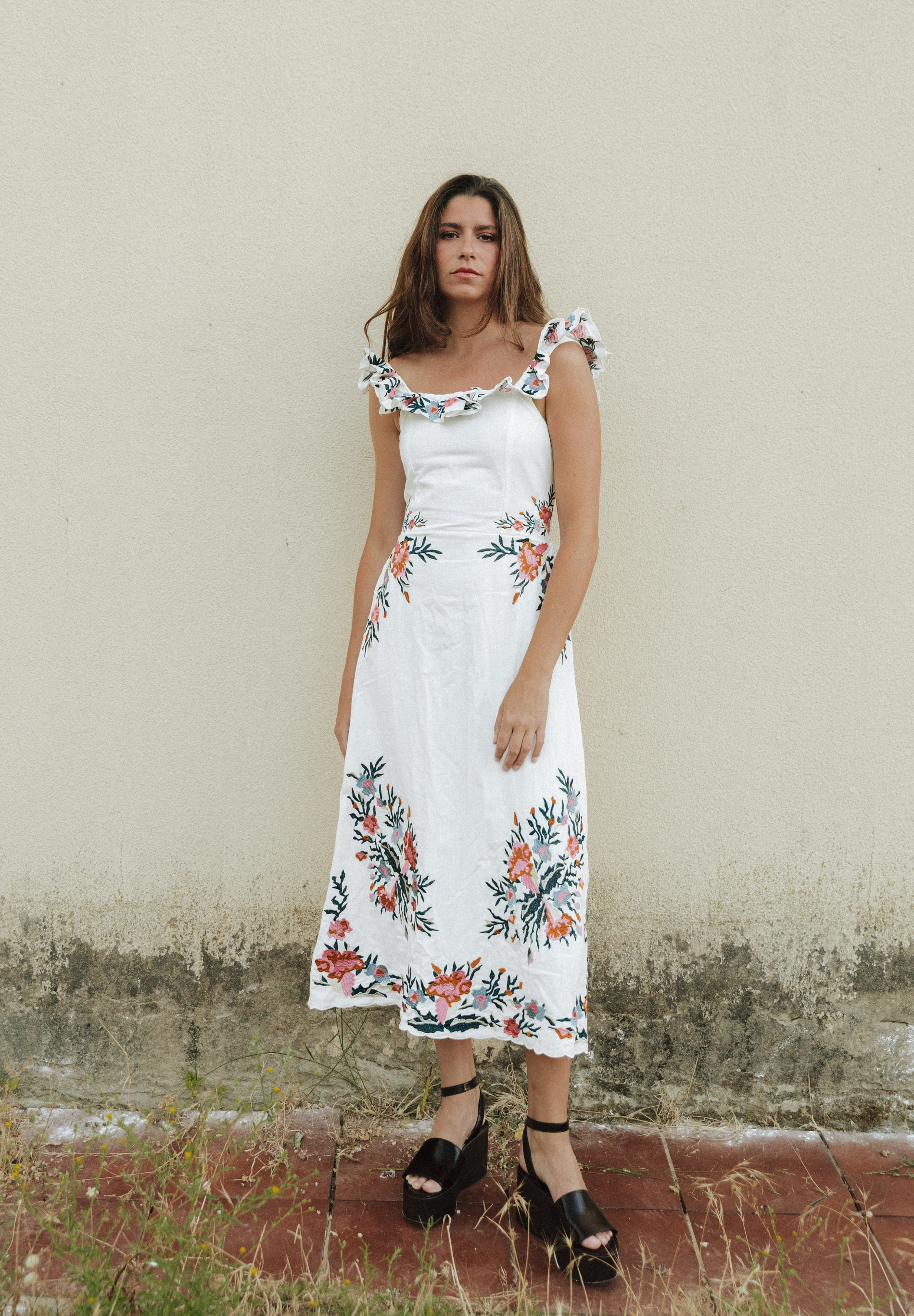 Vestido bordado Jais