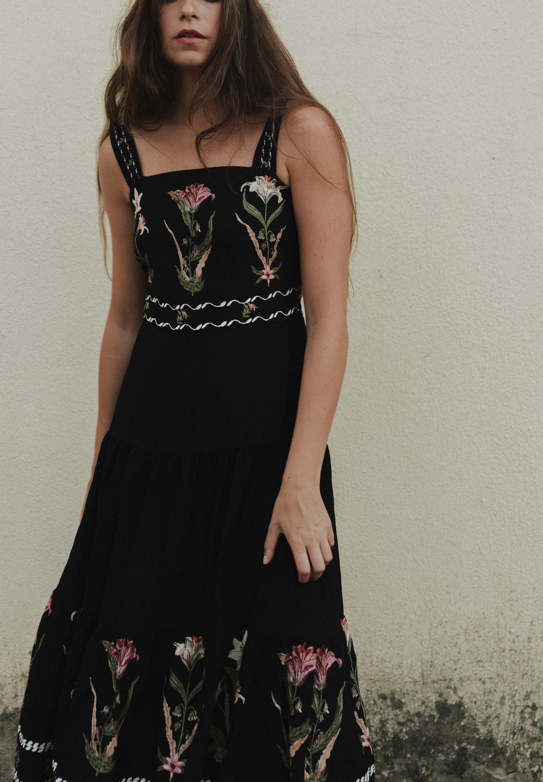 Vestido negro midi Iver