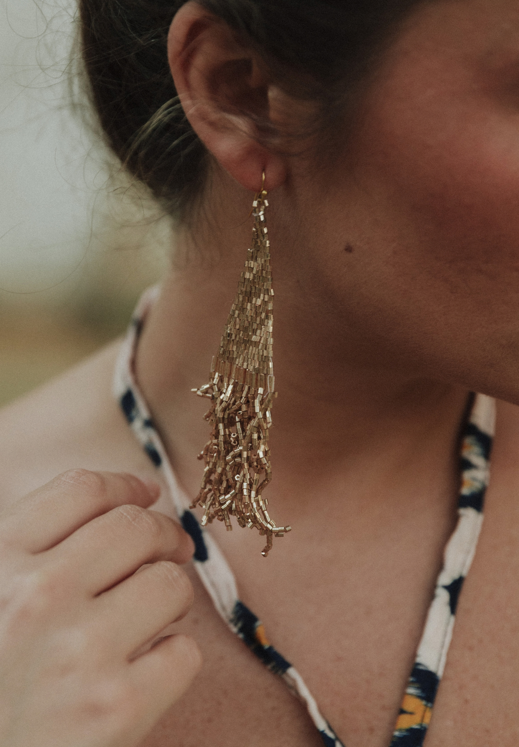 Pendientes dorados Garo
