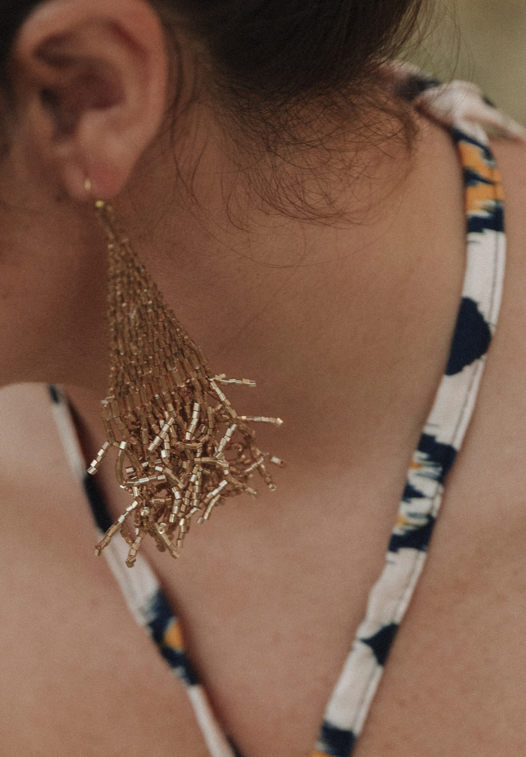 Pendientes dorados Garo