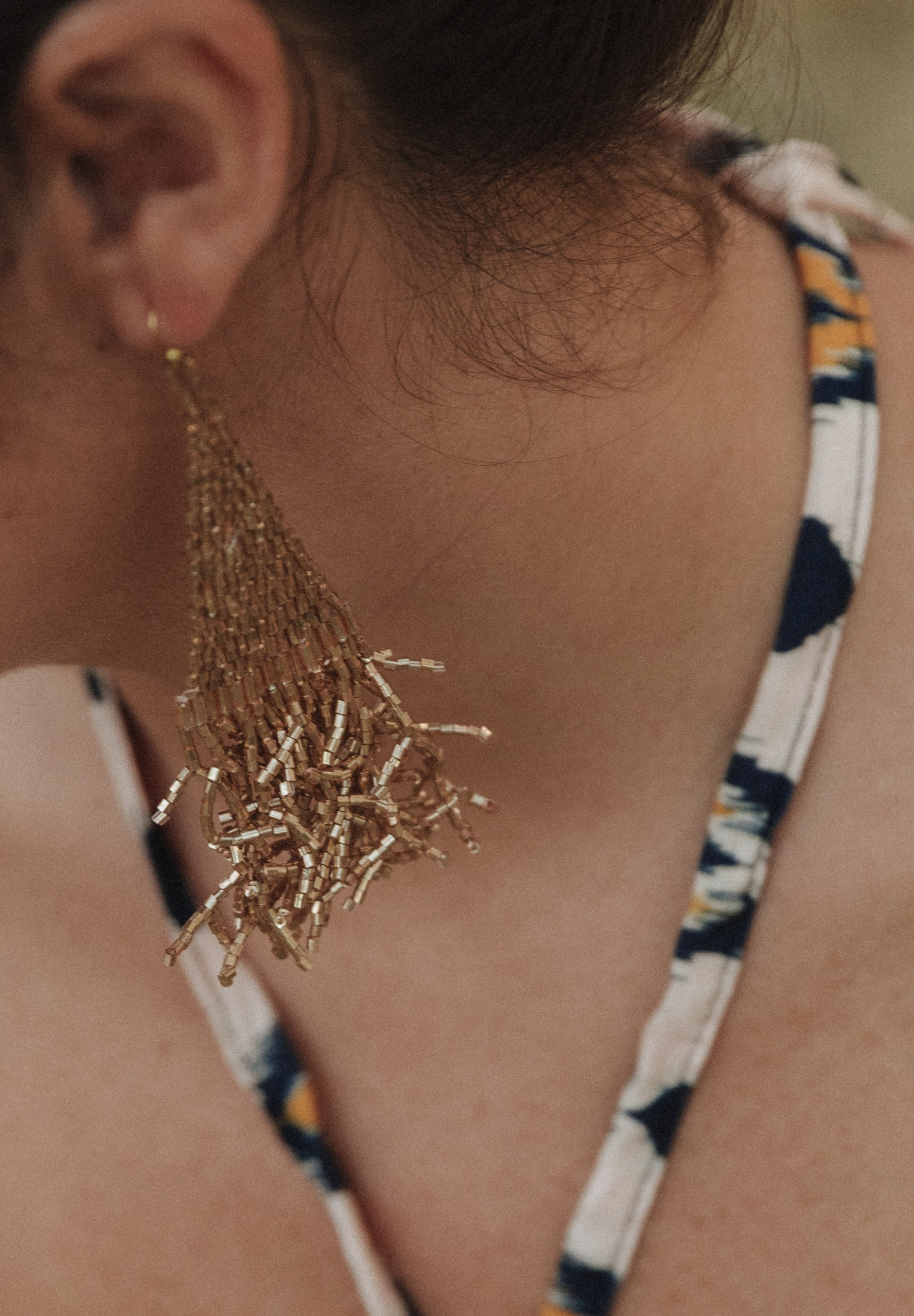 Pendientes dorados Garo