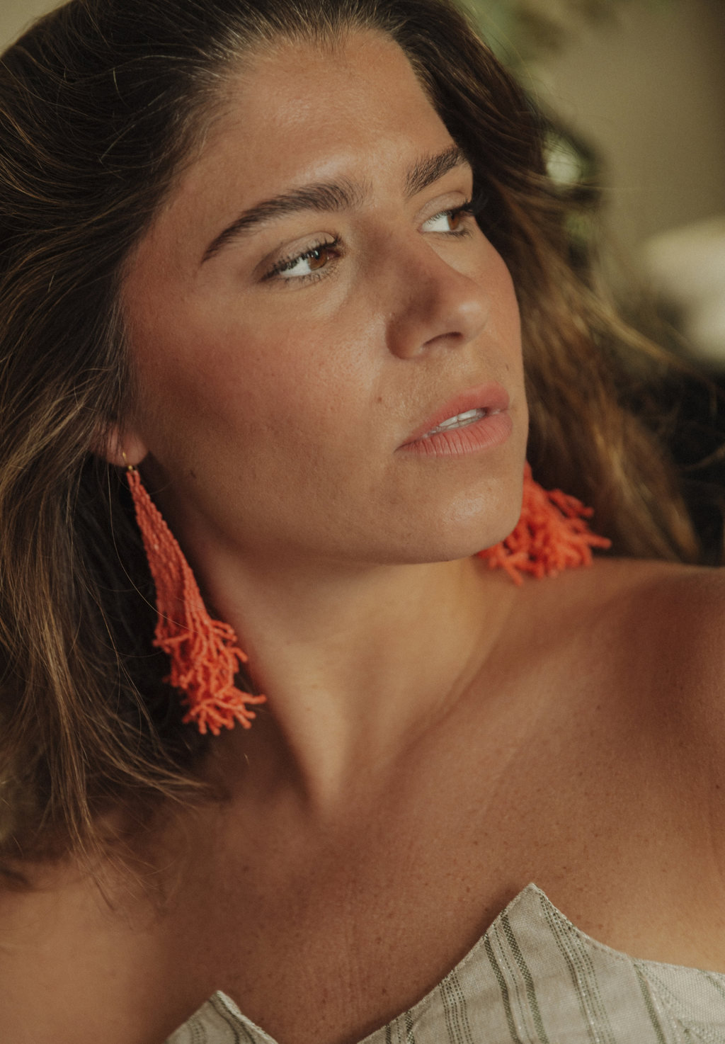 Pendientes coral Garo