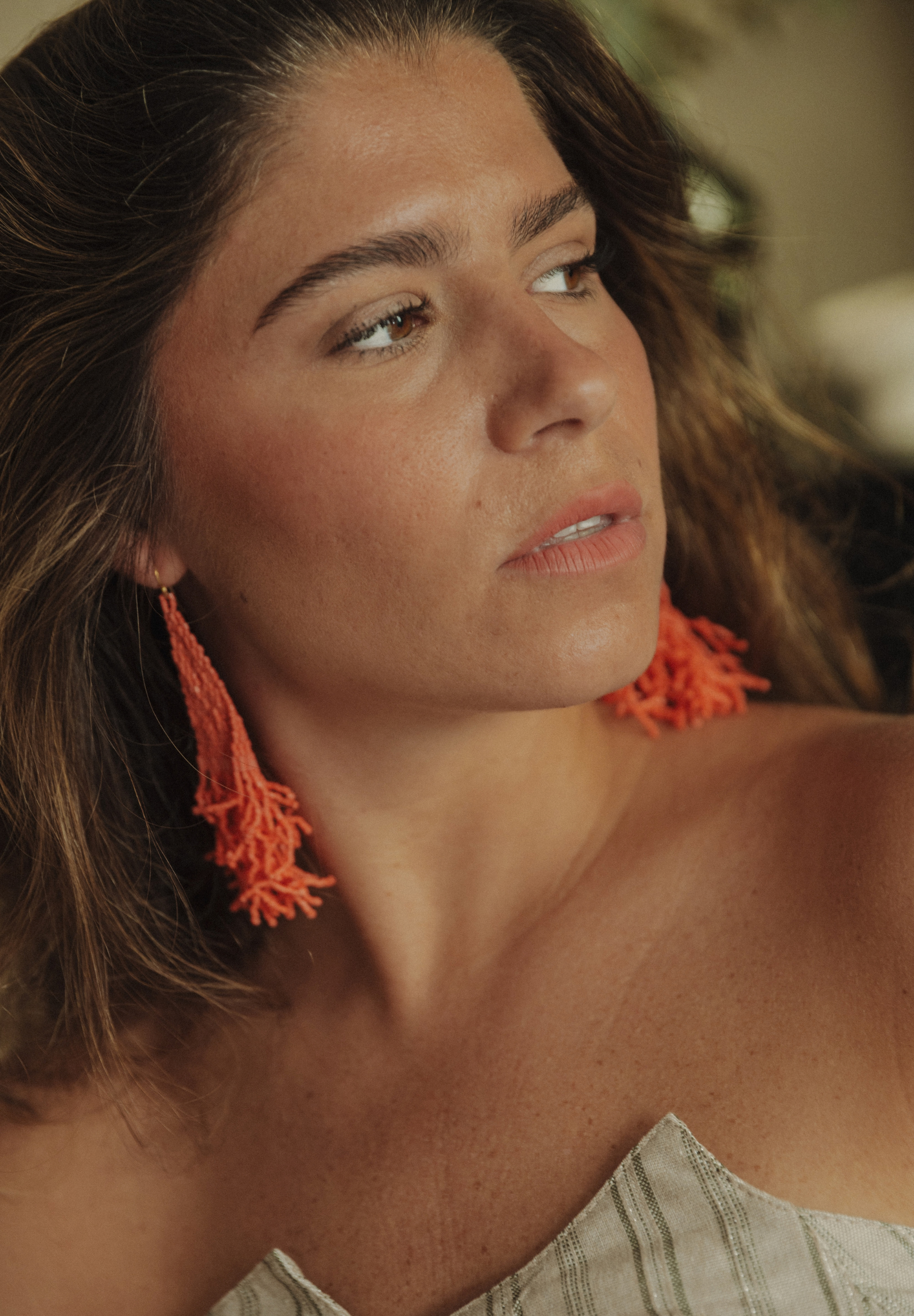 Pendientes coral Garo