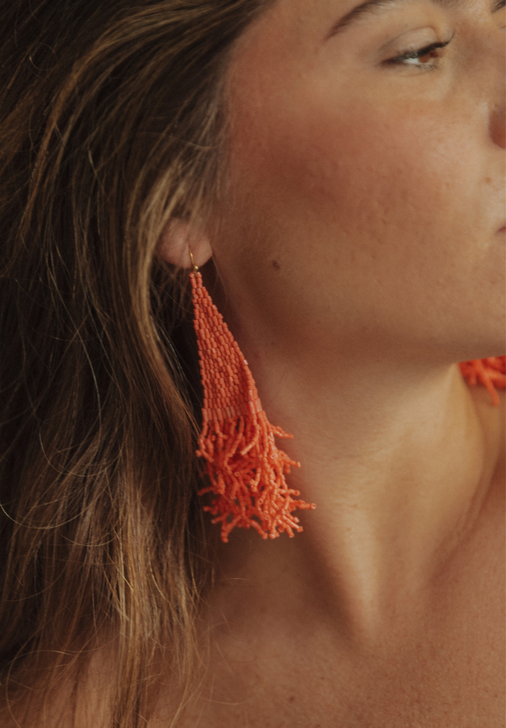Pendientes coral Garo