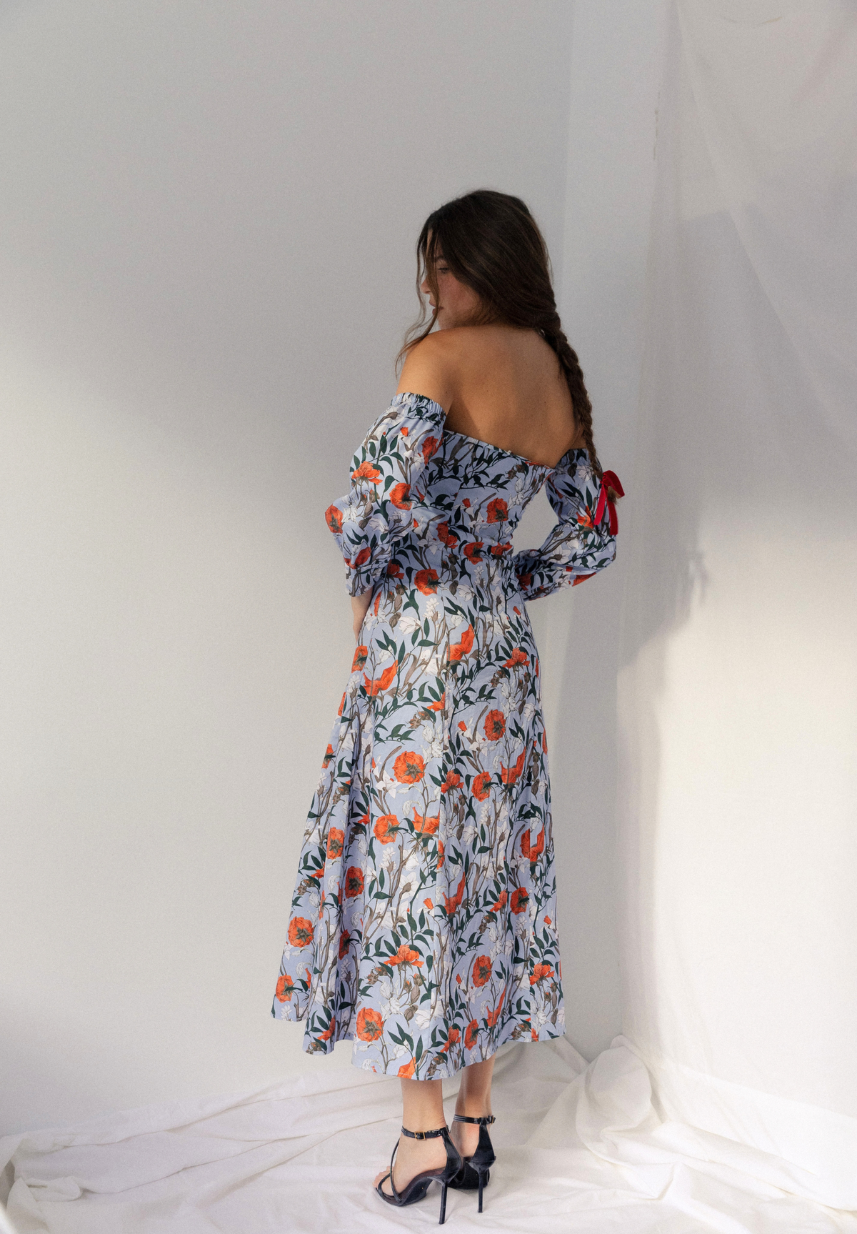 Vestido midi celeste Lune