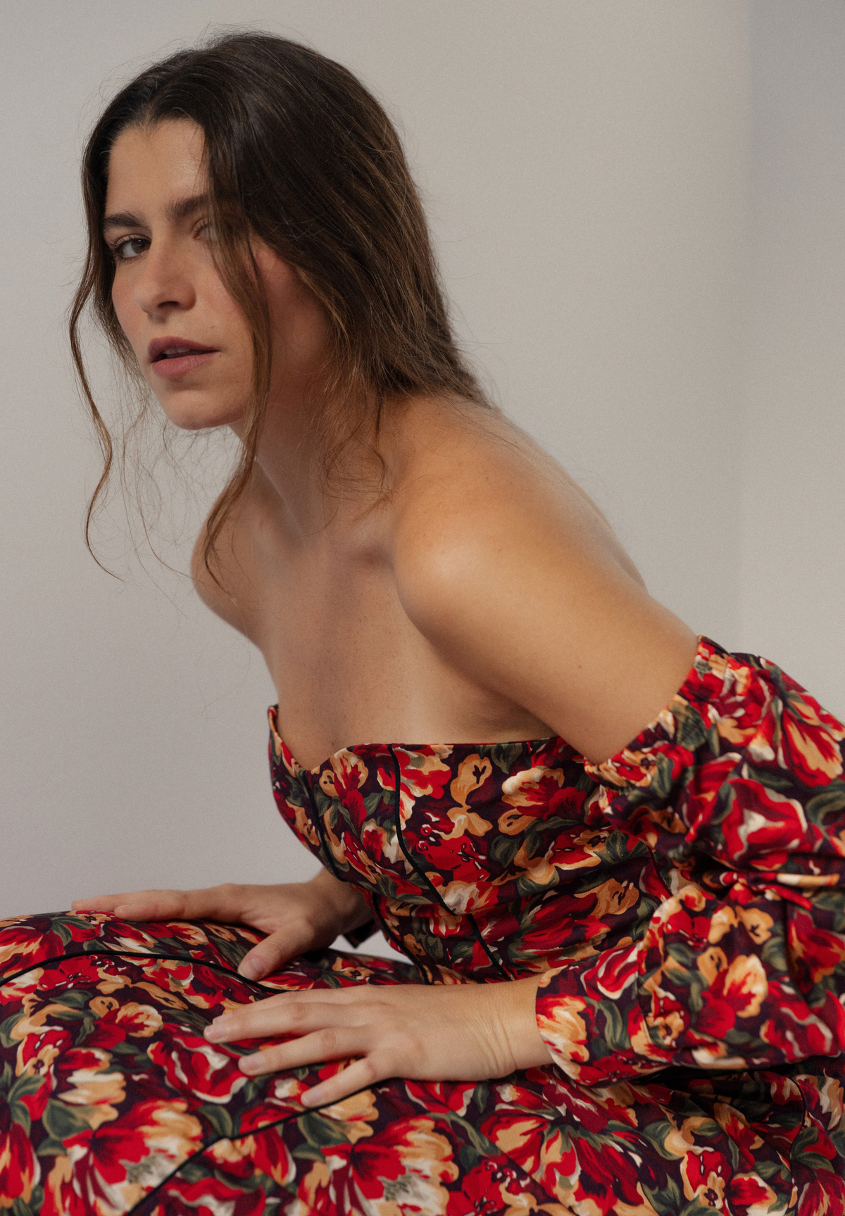 Vestido midi rojo Lune