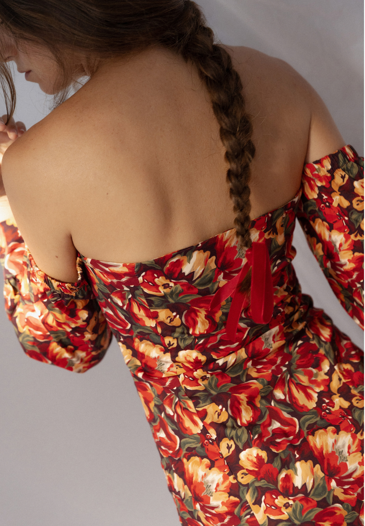 Vestido midi rojo Lune