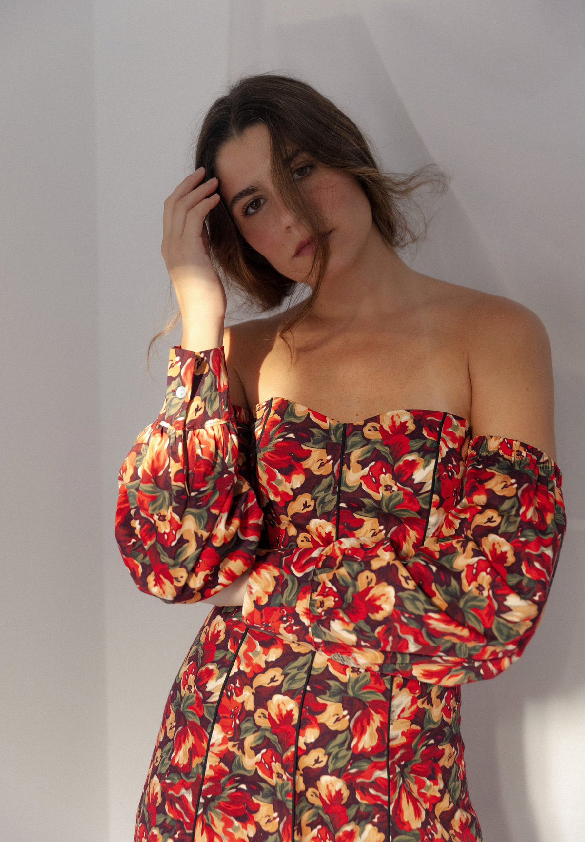 Vestido midi rojo Lune