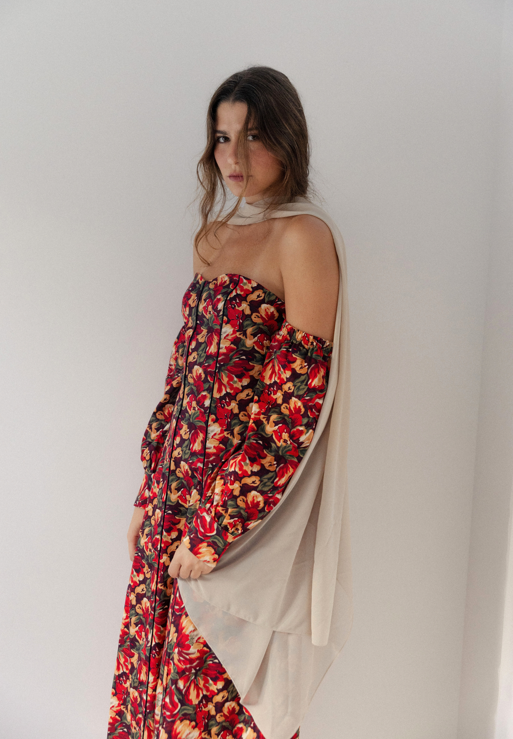 Vestido midi rojo Lune