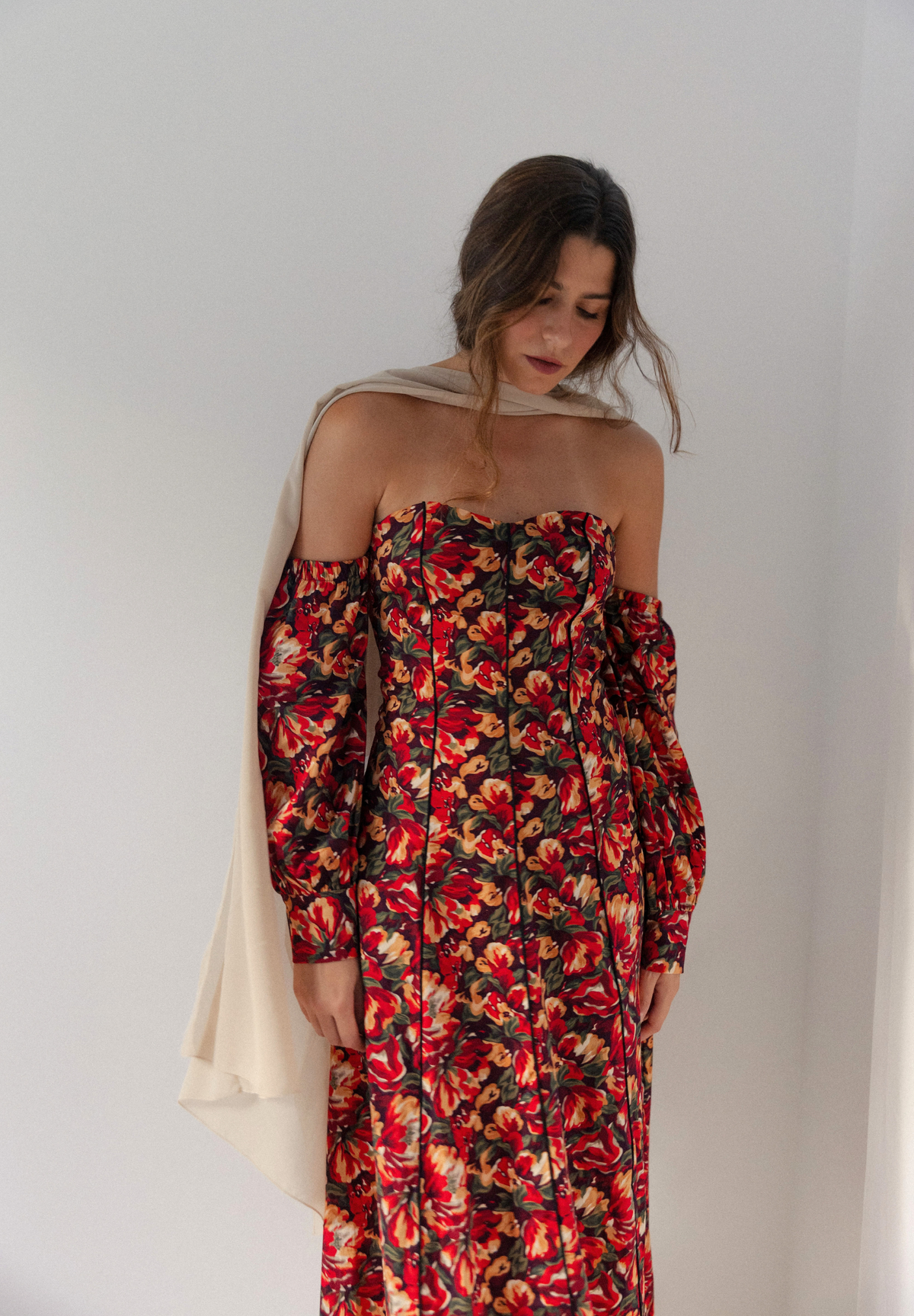 Vestido midi rojo Lune