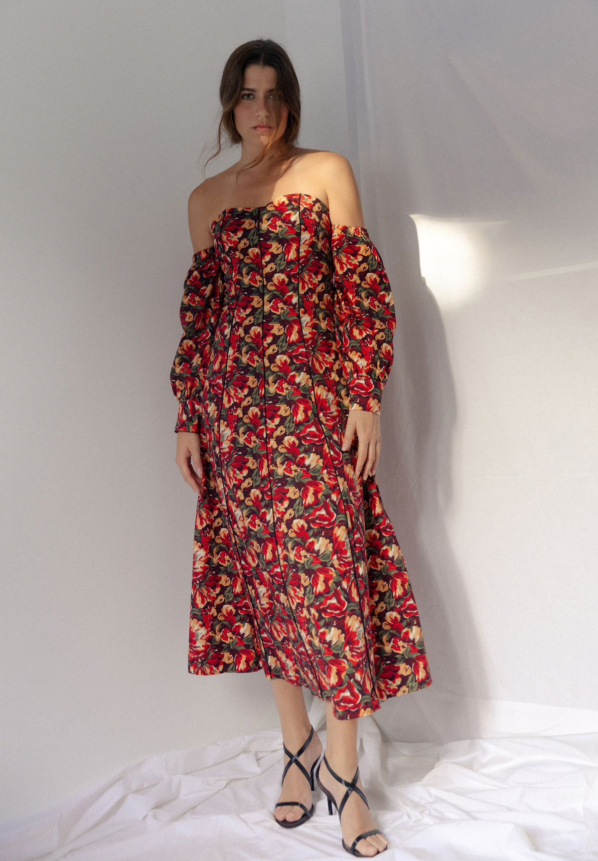 Vestido midi rojo Lune