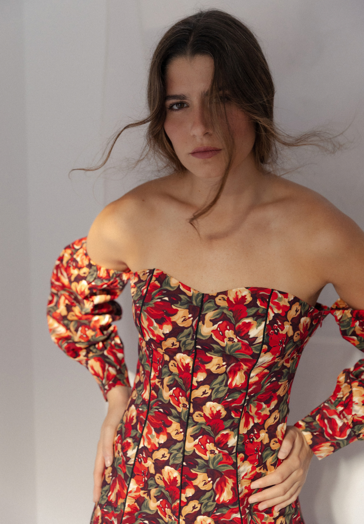 Vestido midi rojo Lune