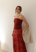 Falda midi estampada Elyne