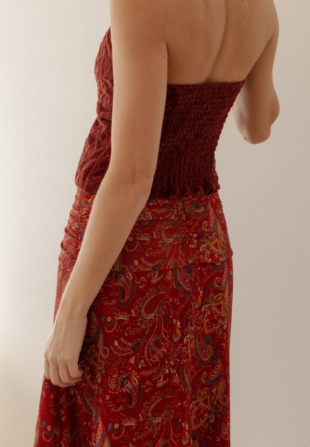 Falda midi estampada Elyne