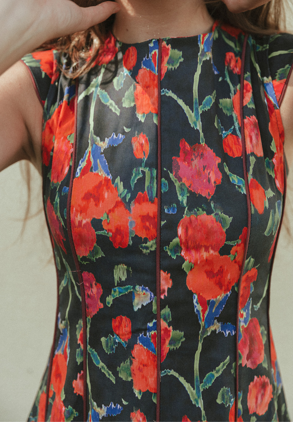 Vestido midi flores Folk